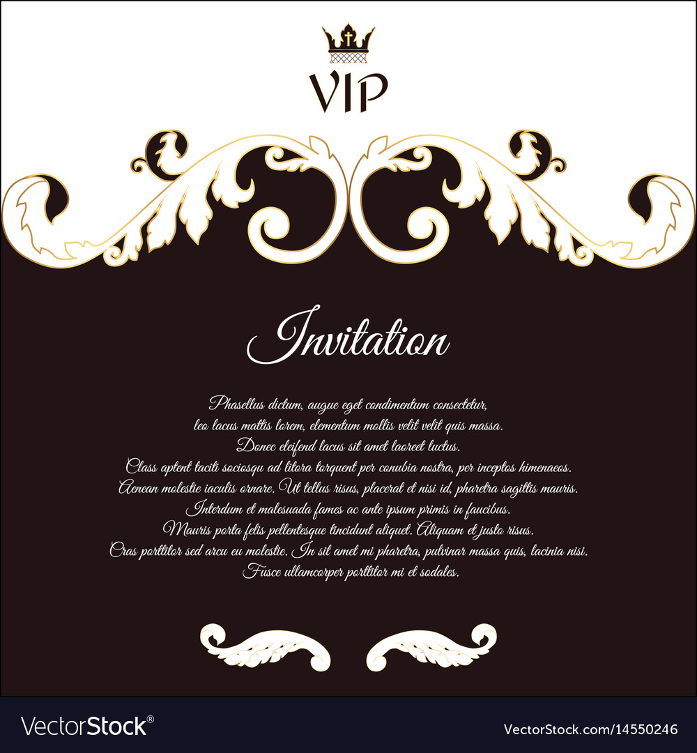 elegant postcard for vip invitations and vector image post card invitations