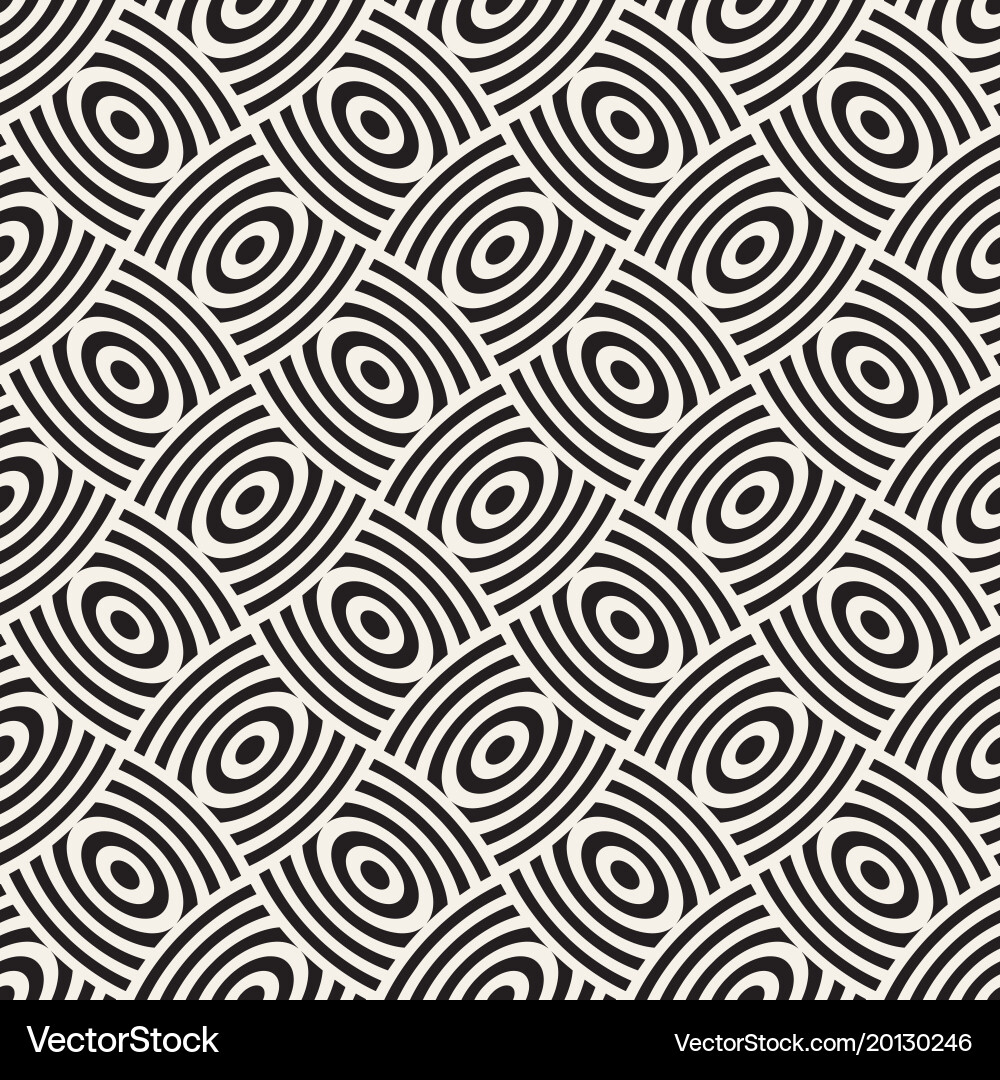 Geometric seamless pattern with curved Royalty Free Vector