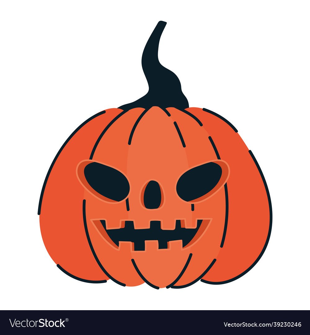 Halloween pumpkin Royalty Free Vector Image - VectorStock