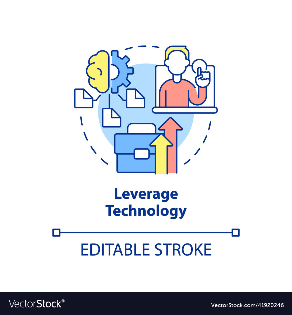 Leverage Technology Concept Icon Royalty Free Vector Image