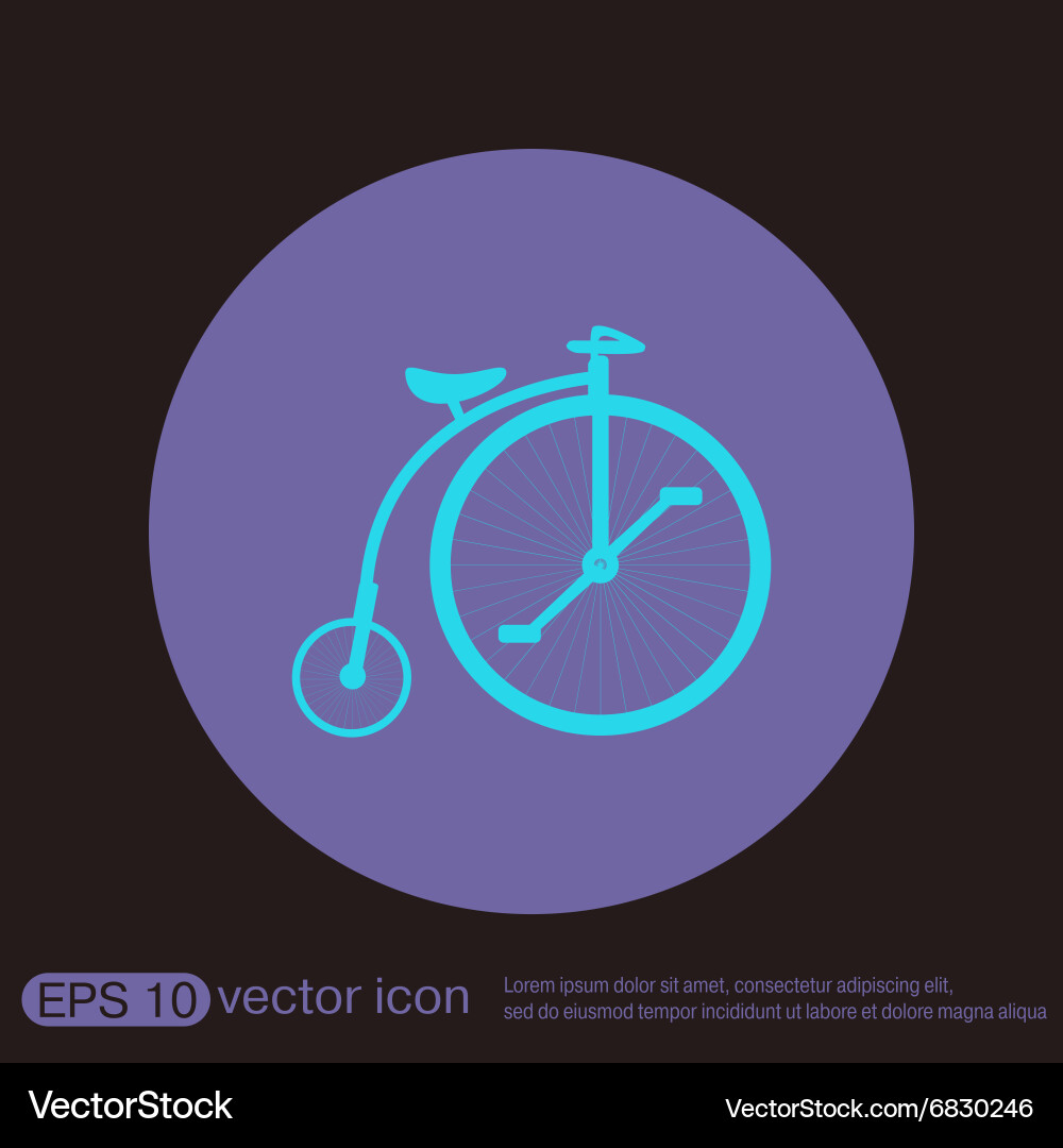 Retro bicycle icon Royalty Free Vector Image - VectorStock