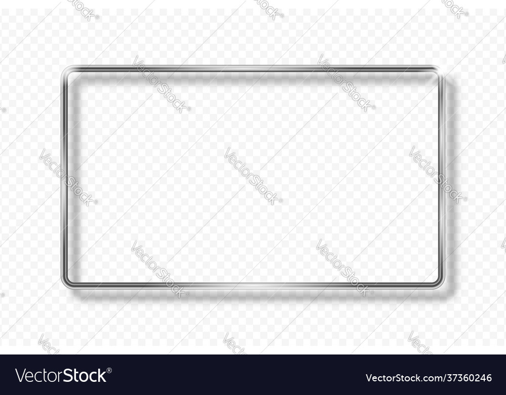 silver rectangle frame