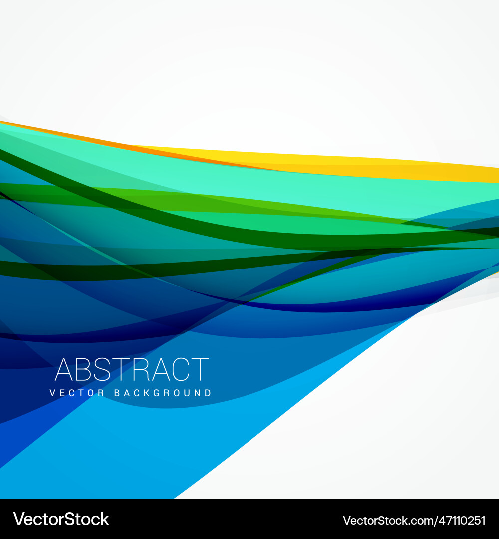 Abstract blue wave background Royalty Free Vector Image
