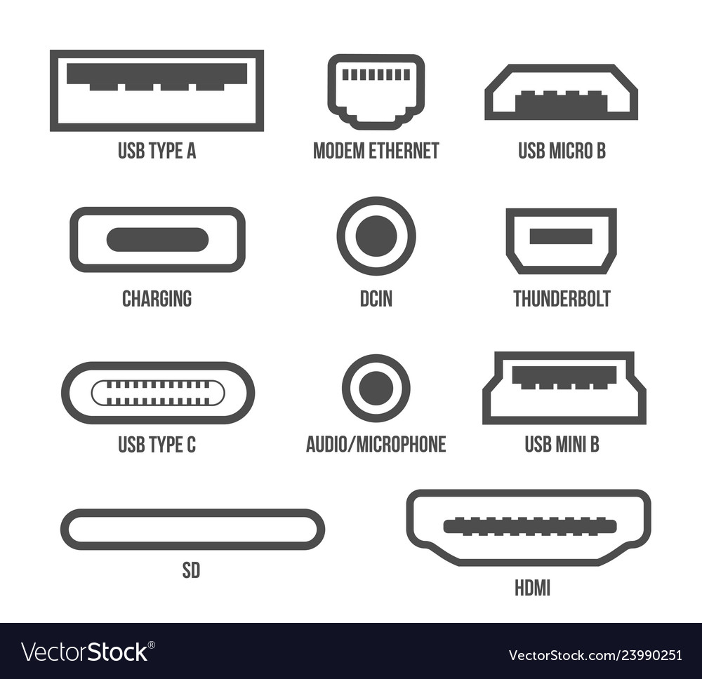 Creative usb computer Royalty Free Vector Image