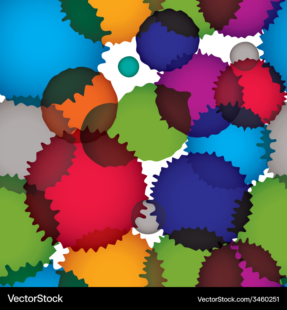 Ink splash seamless pattern with rounded overlap Vector Image
