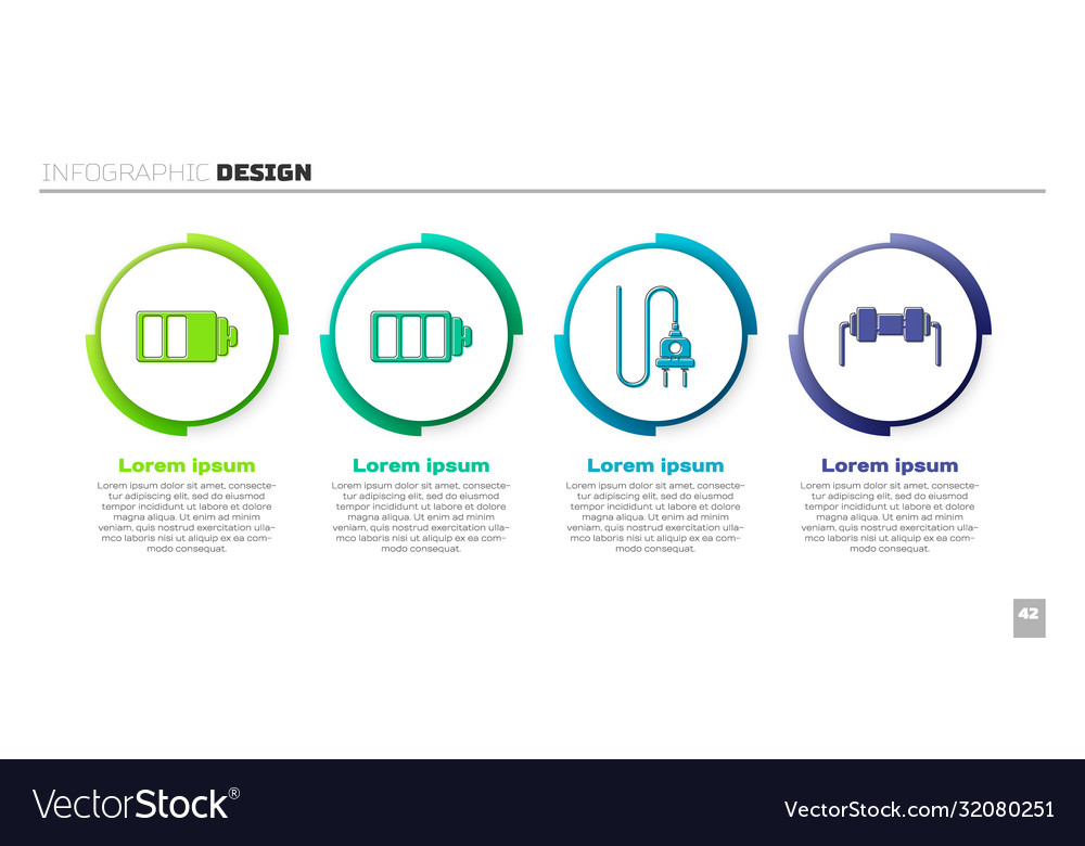 Set battery charge level indicator Royalty Free Vector Image