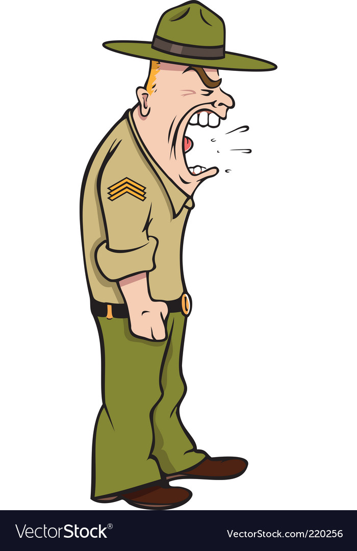 female drill instructor cartoon