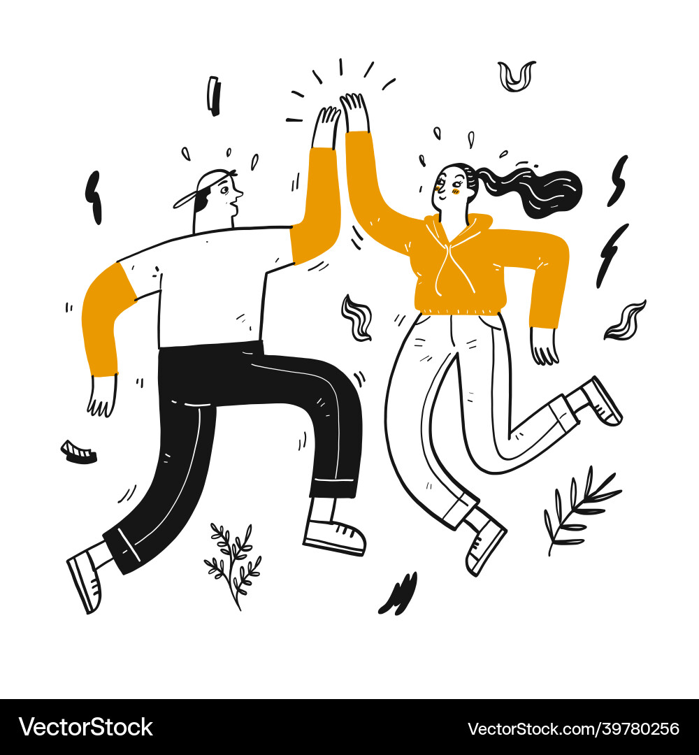 Happy couples dancing Royalty Free Vector Image