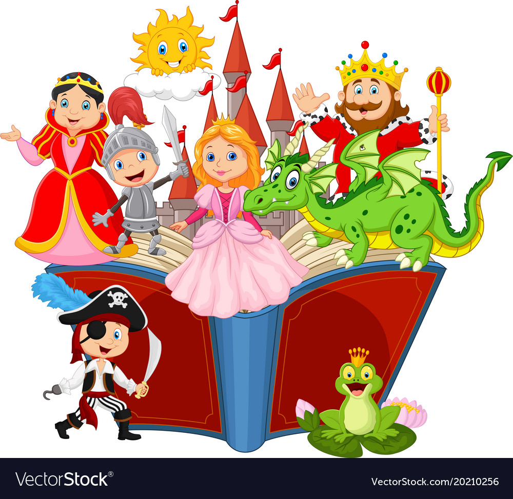 Imagination in a children fairy tail fantasy book Vector Image