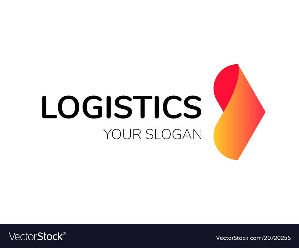 Transport logistic arrow logo delivery