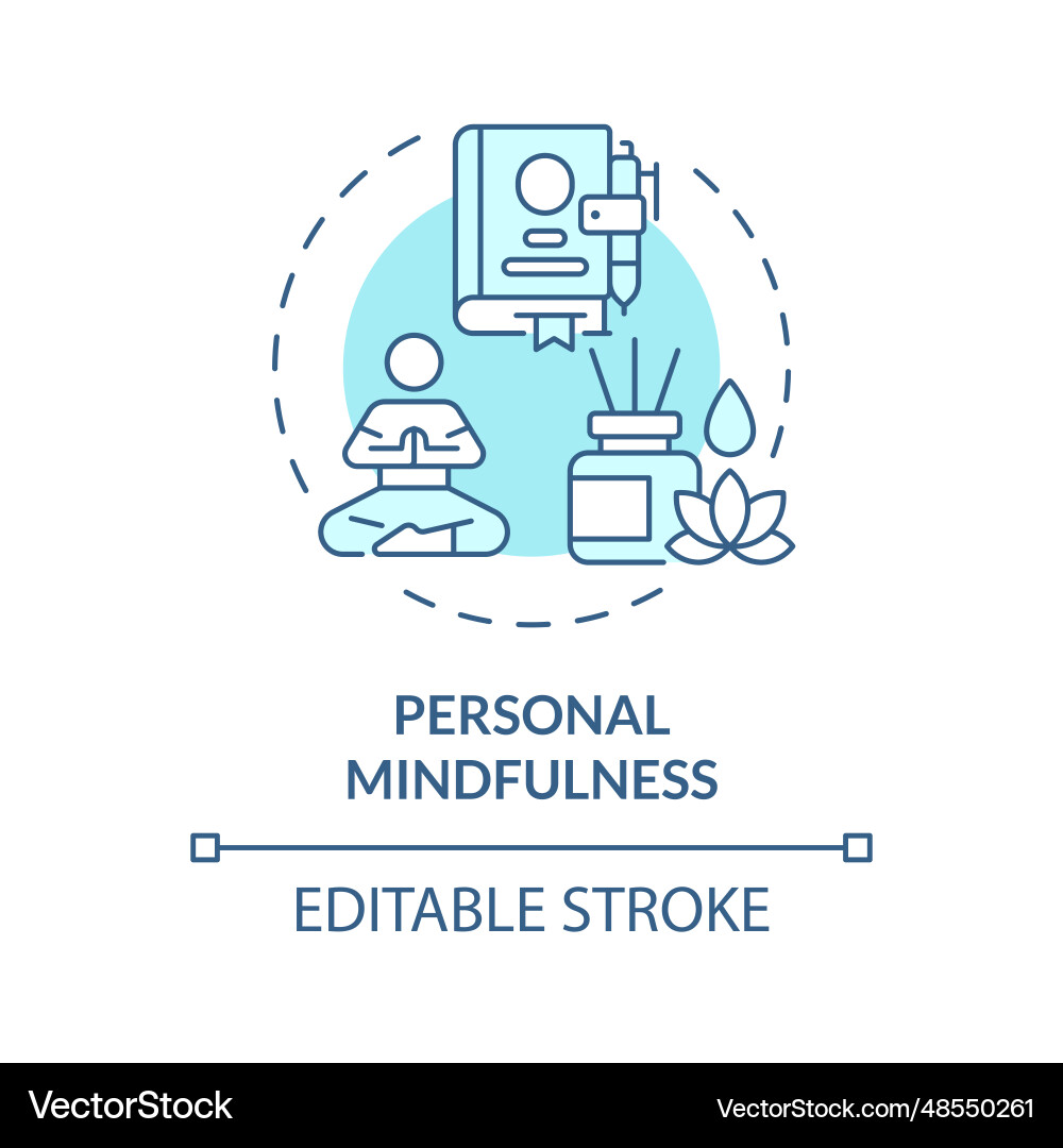 2d customizable thin line icon personal Royalty Free Vector