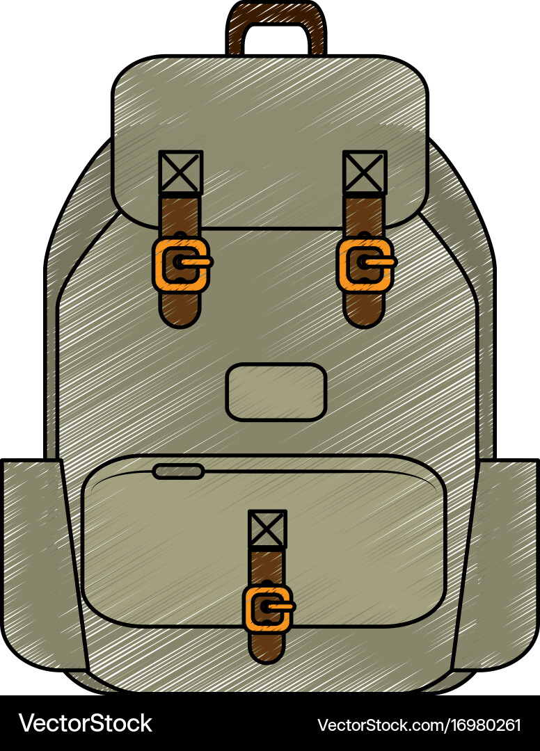 Camping backpack Royalty Free Vector Image - VectorStock