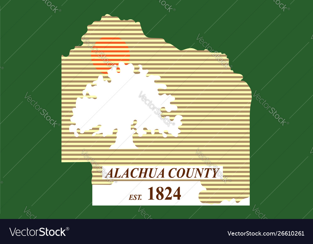 Flag alachua county in florida usa Royalty Free Vector Image