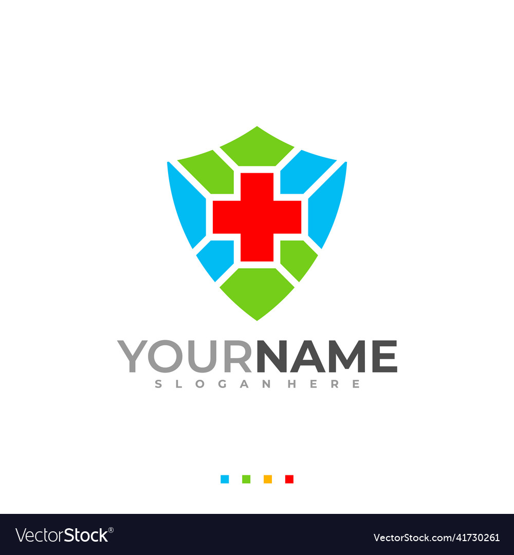 Health safety logo concept care medical Royalty Free Vector