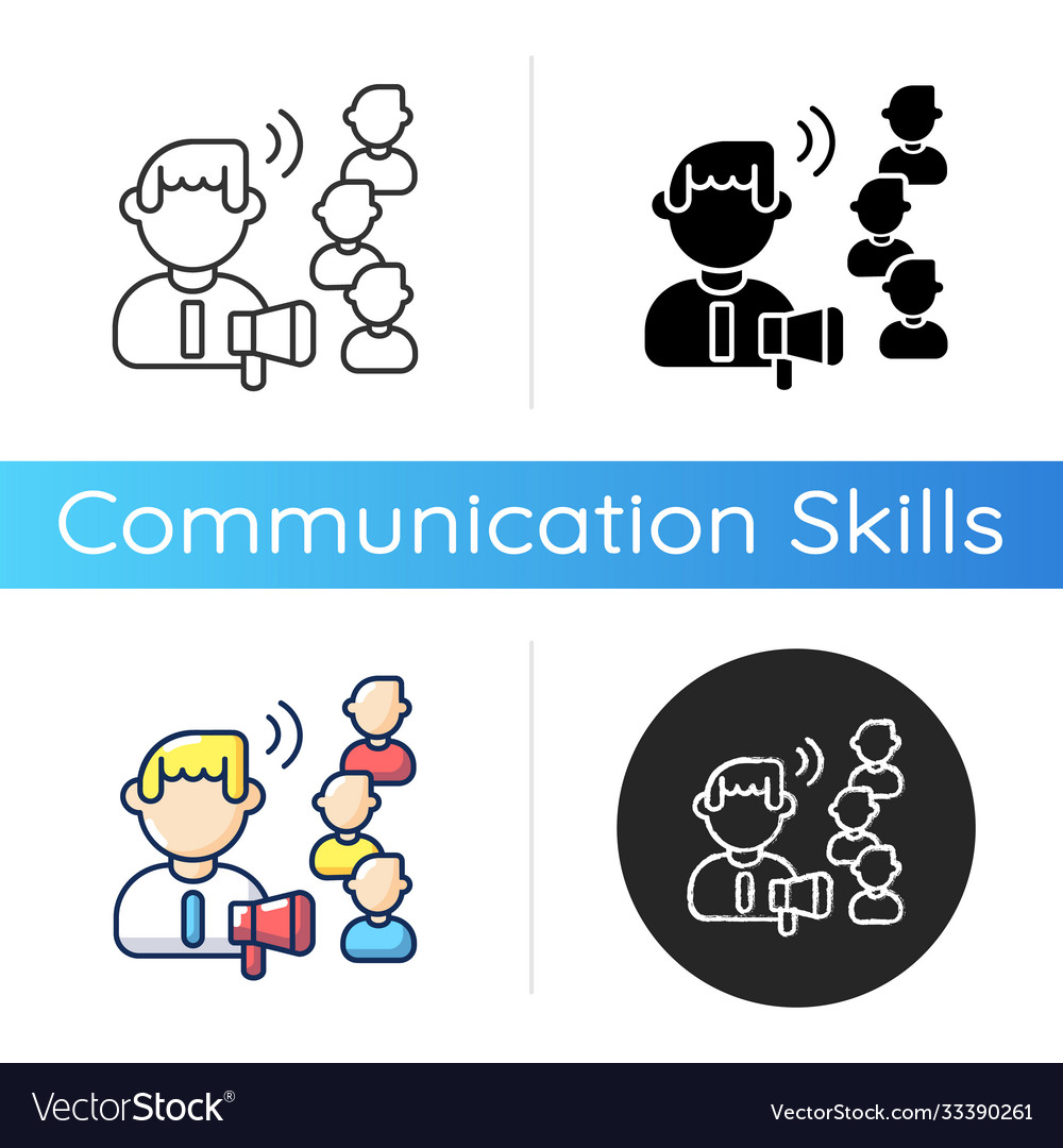 Influencing skills icon Royalty Free Vector Image