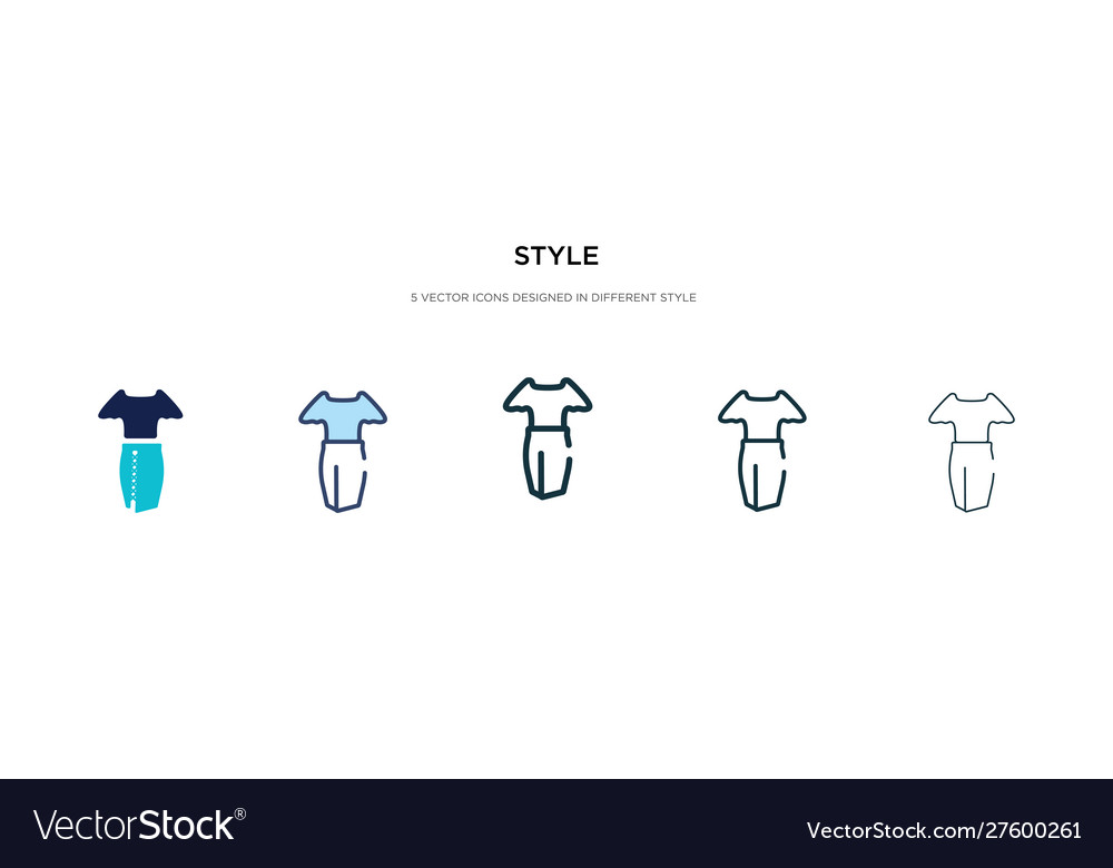 Style icon in different two colored Royalty Free Vector