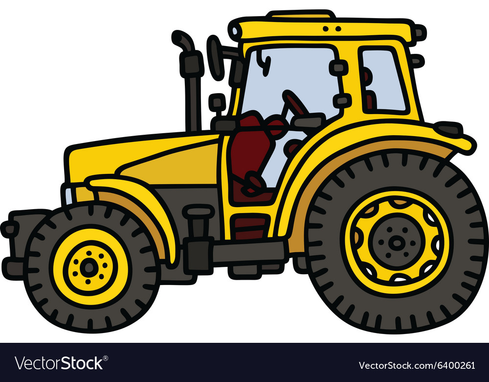 Yellow tractor Stock Vector by ©puhfoto 66387437