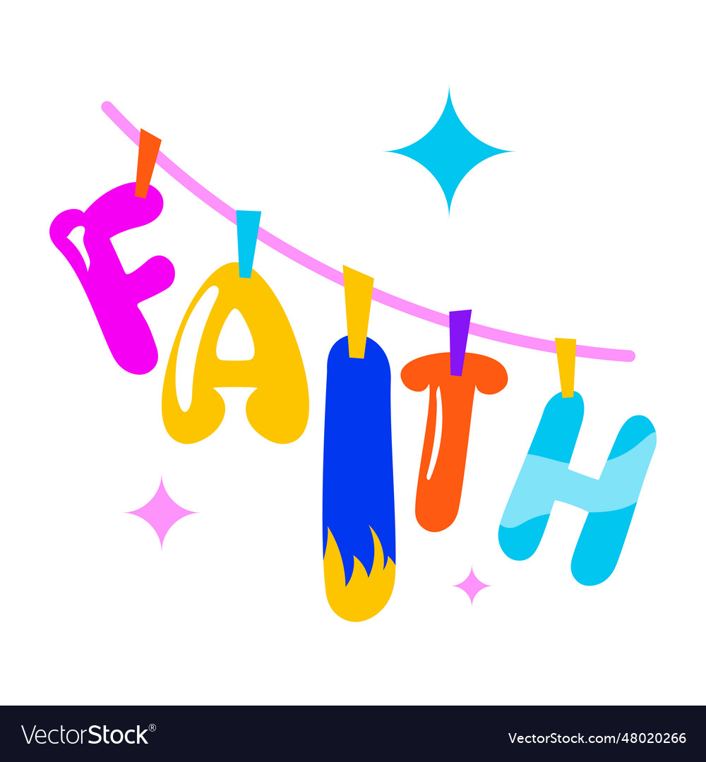 Faith word Royalty Free Vector Image - VectorStock