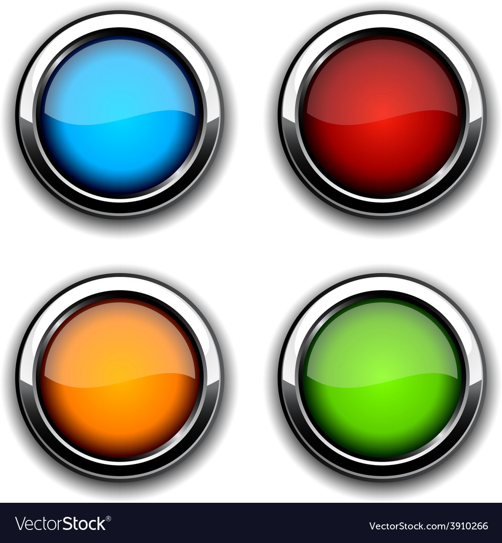 Glossy buttons Royalty Free Vector Image - VectorStock