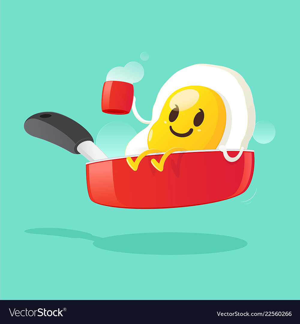 Good morning smile for sweet breakfast Royalty Free Vector