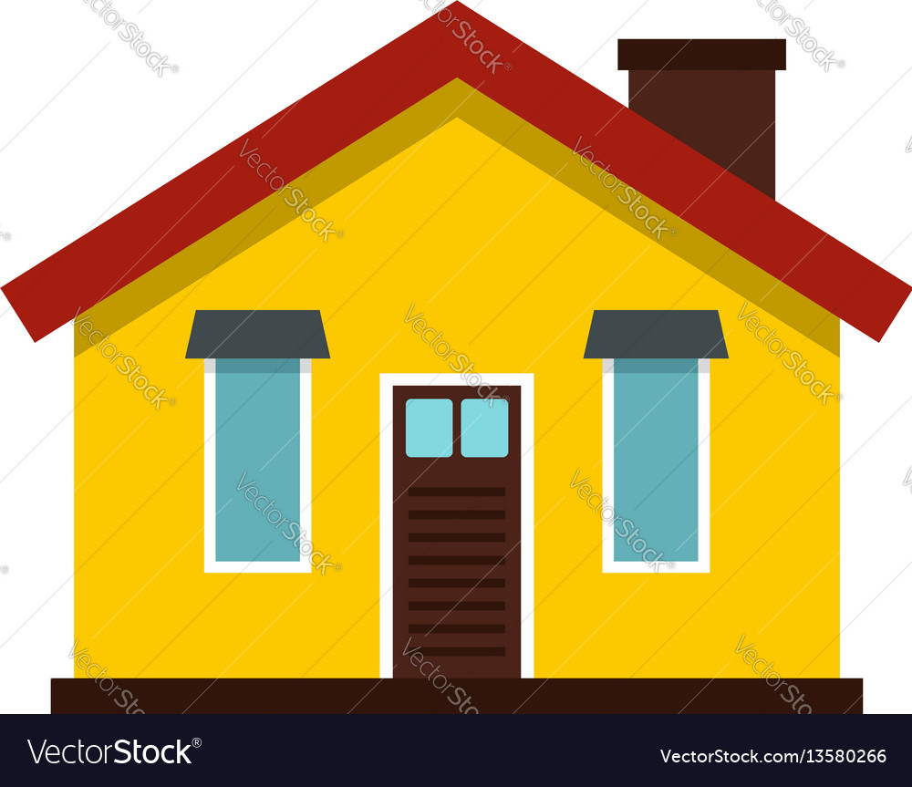 House icon flat style Royalty Free Vector Image