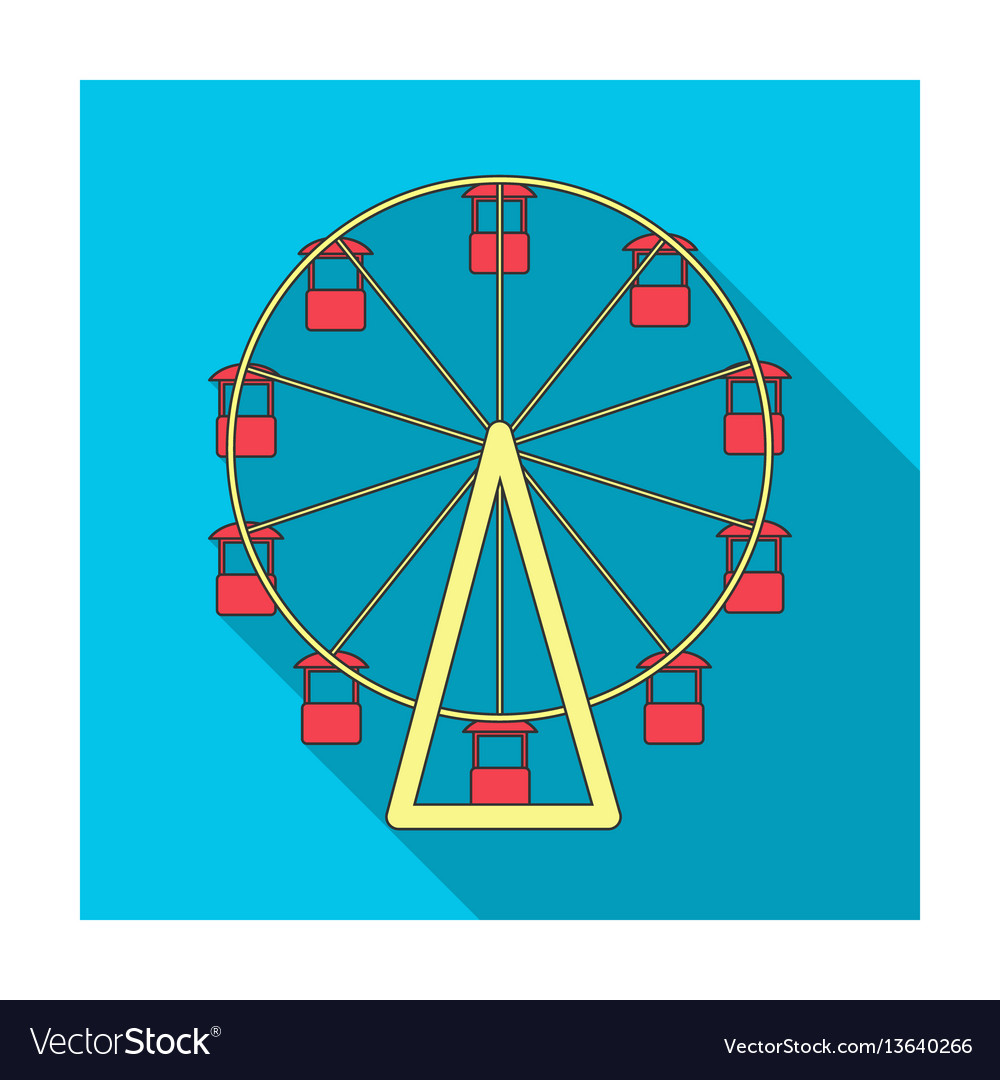 Wheel Is In The Amusement Park Slow Royalty Free Vector