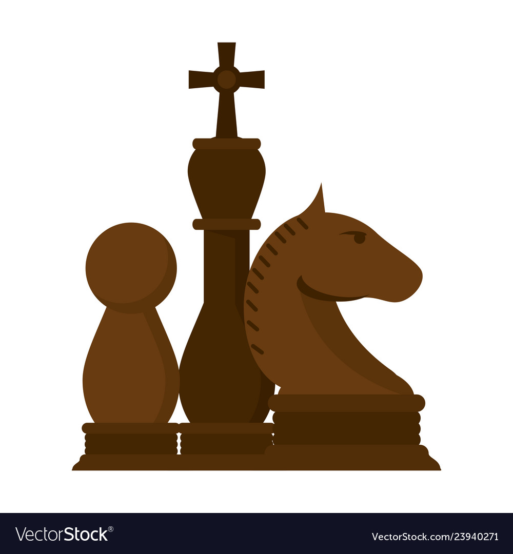 Chess pieces game cartoon Royalty Free Vector Image