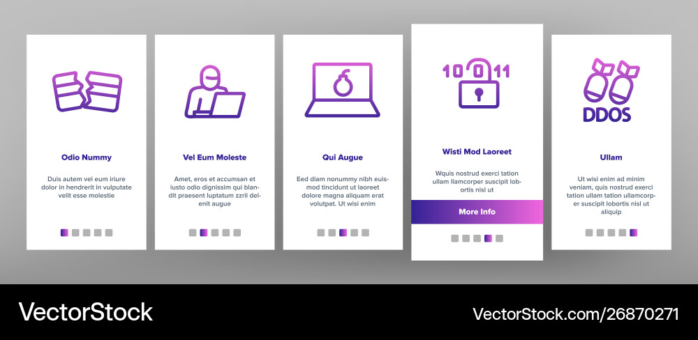Cyber attack onboarding Royalty Free Vector Image