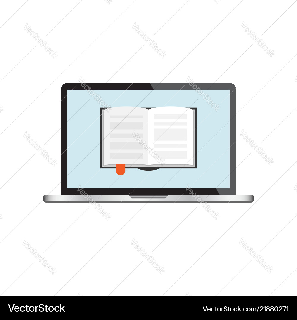 Elearning education icon in flat style study Vector Image
