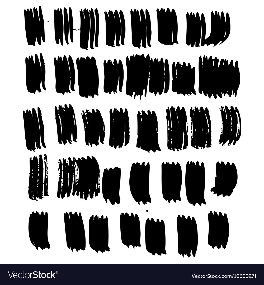 Handpainted ink with brush Royalty Free Vector Image