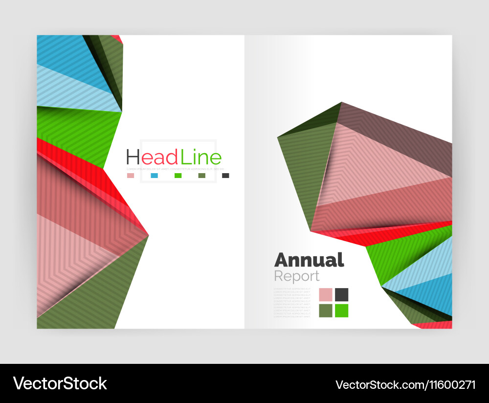Low poly annual report Royalty Free Vector Image