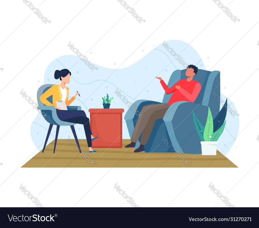 Psychotherapy counseling concept Royalty Free Vector Image