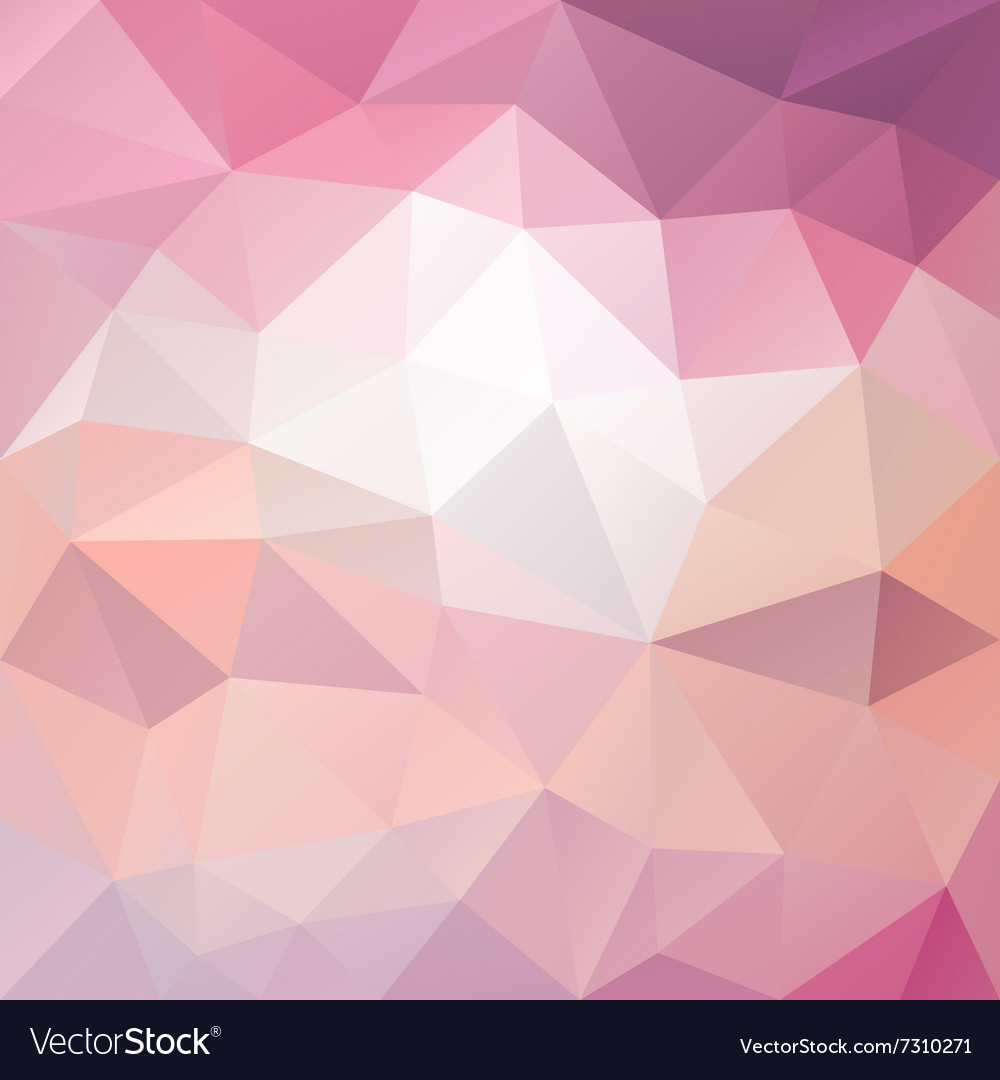 Sweet pastel pink polygon triangular pattern Vector Image