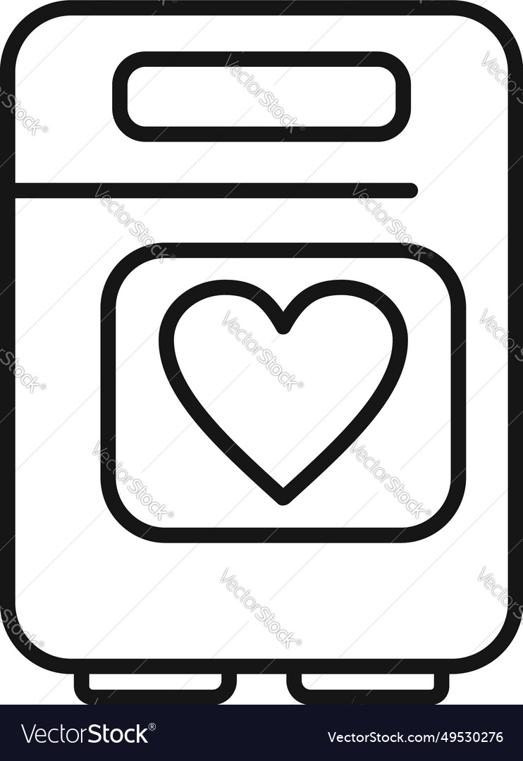 Automatic defibrillator icon outline Royalty Free Vector