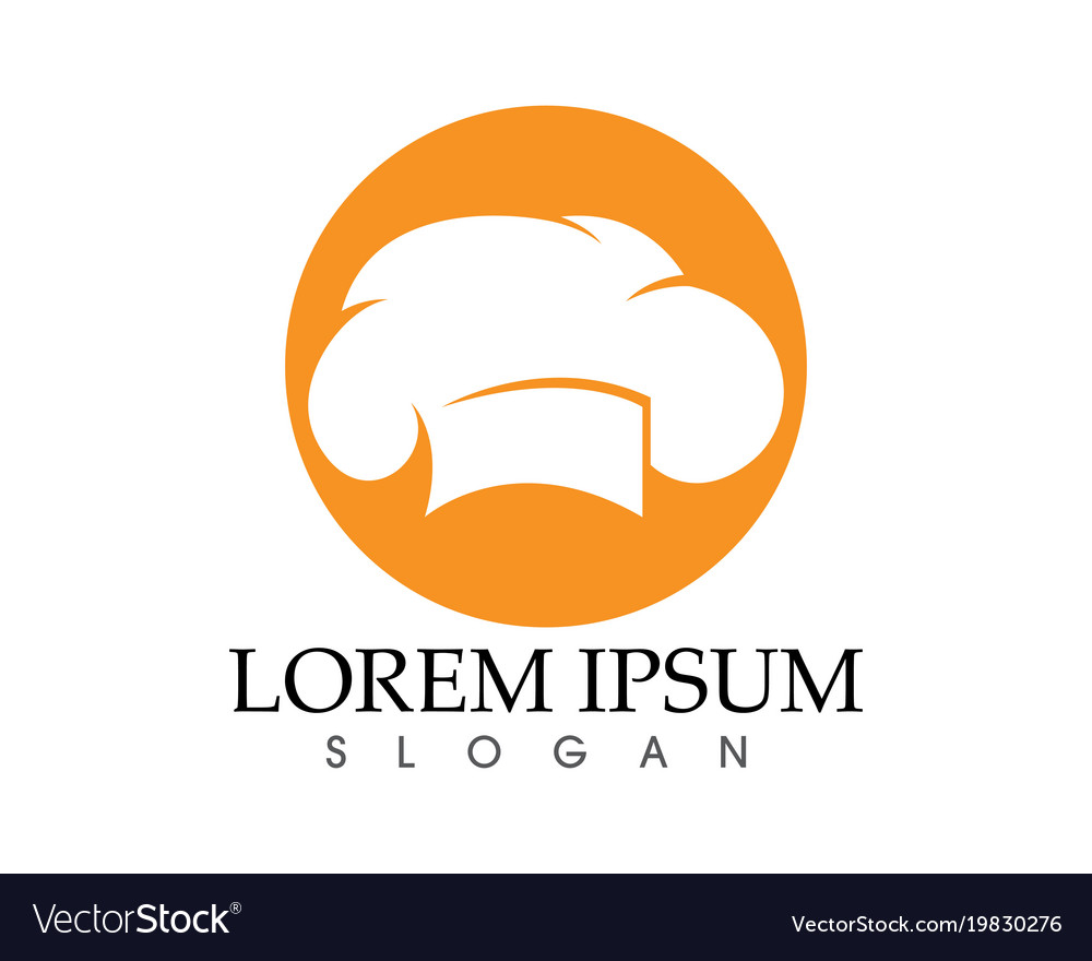 chef hat logo template app royalty free vector image