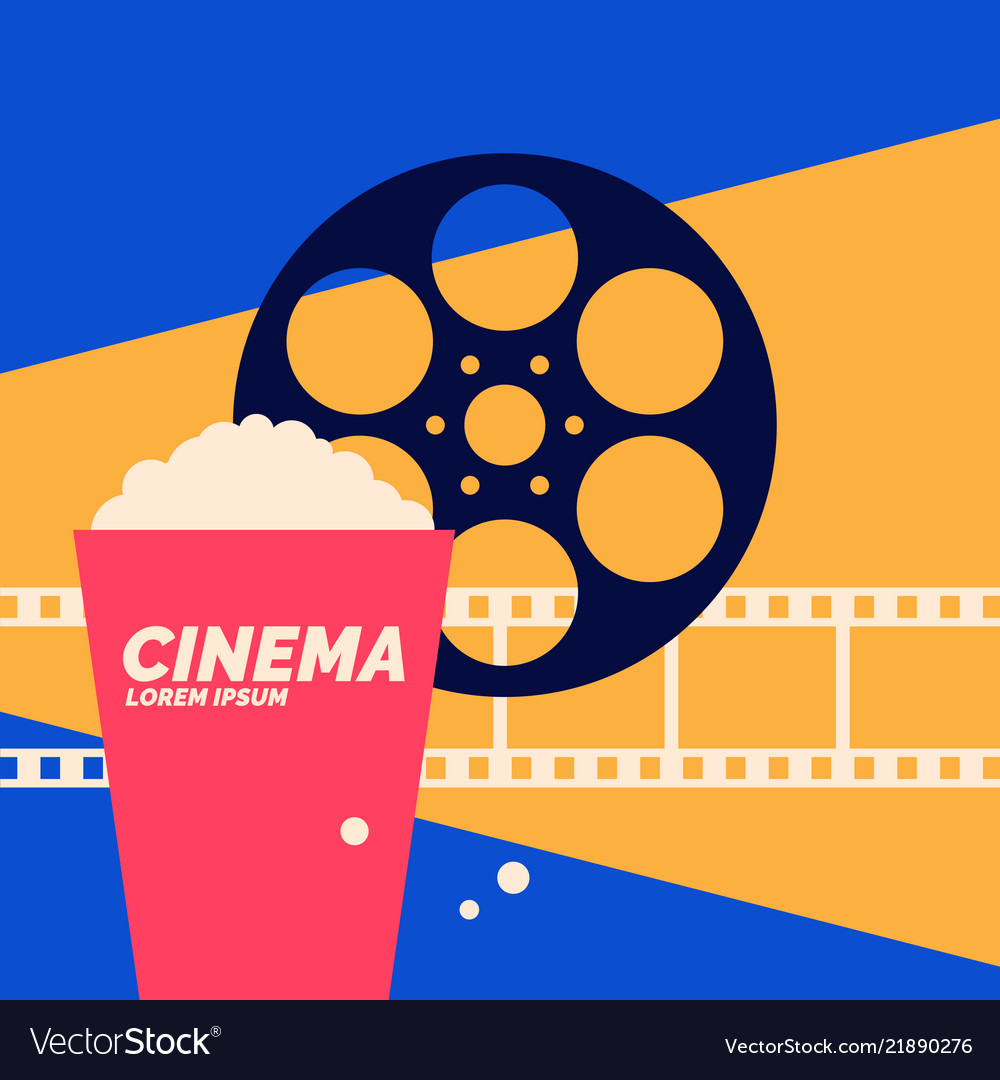 Colorful poster cinema Royalty Free Vector Image