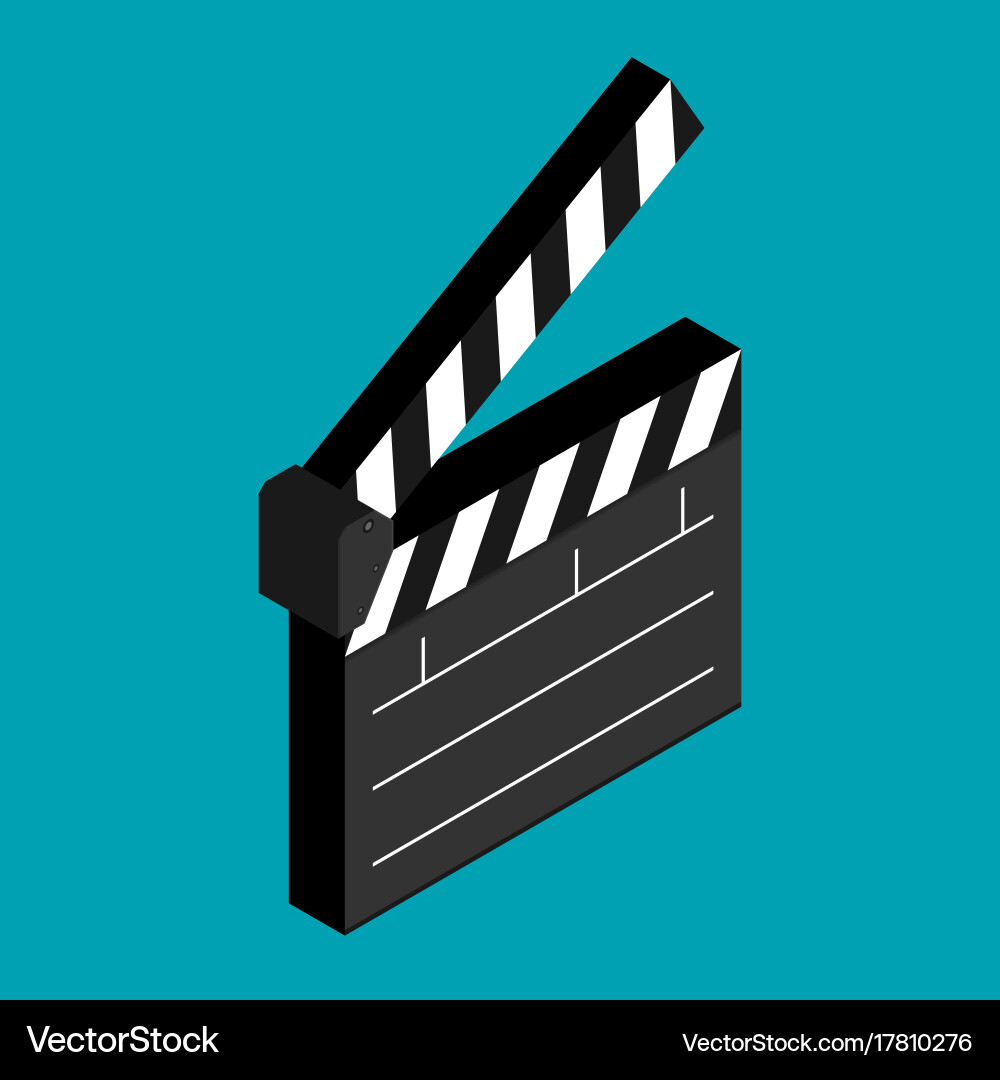 Flat clapboard icon Royalty Free Vector Image - VectorStock