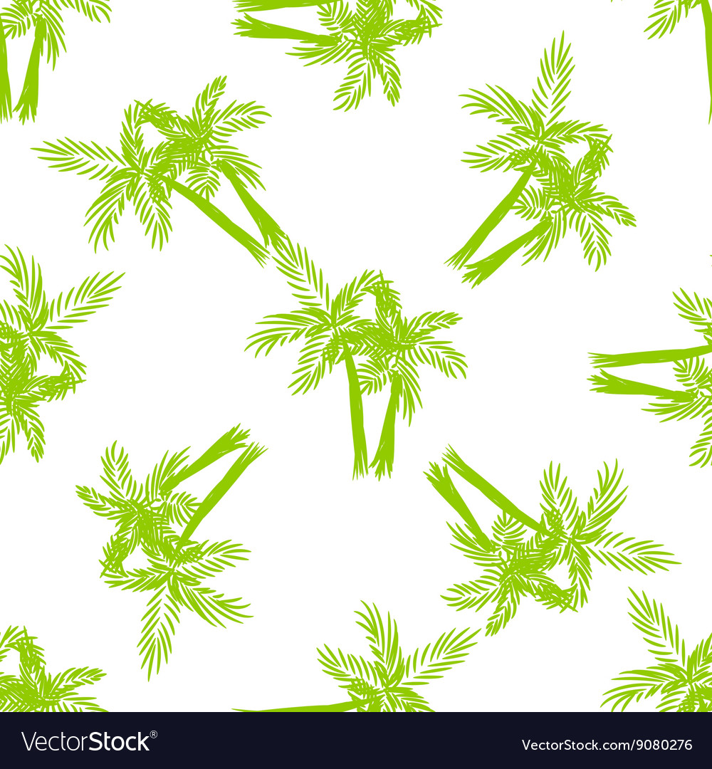 Palm trees seamless pattern Royalty Free Vector Image