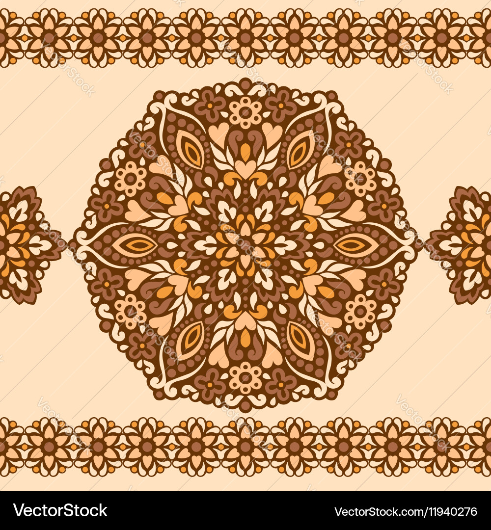 Seamless background with abstract ethnic pattern Vector Image