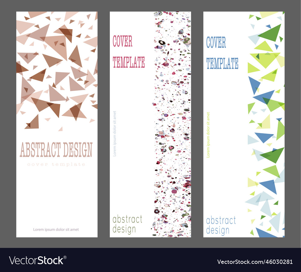 A set of creative templates for the design Vector Image