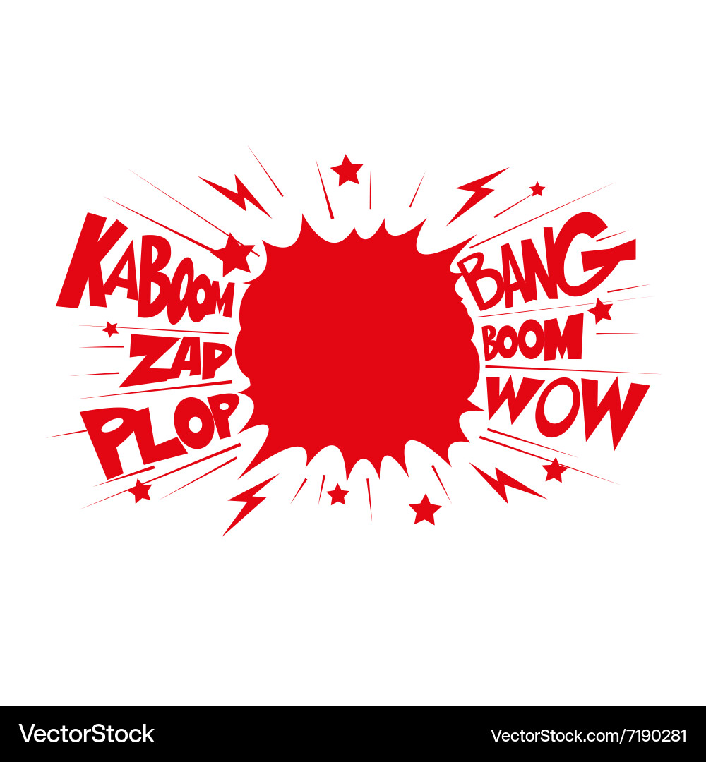Boom comic book explosion Royalty Free Vector Image