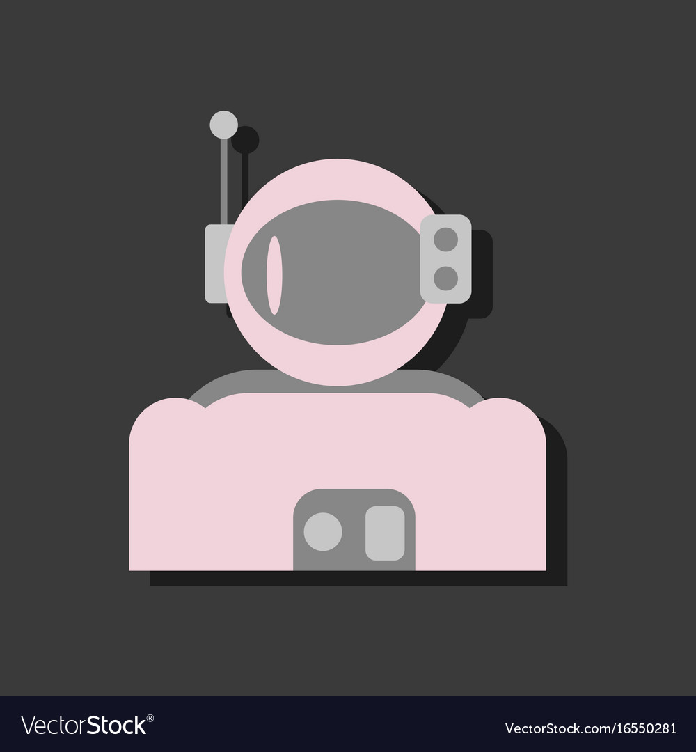 Flat Icon Design Collection Astronaut Suit In Vector Image