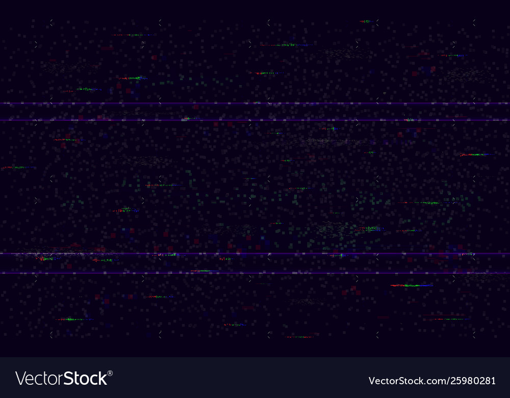 Glitch no signal minimal vhs backdrop video Vector Image