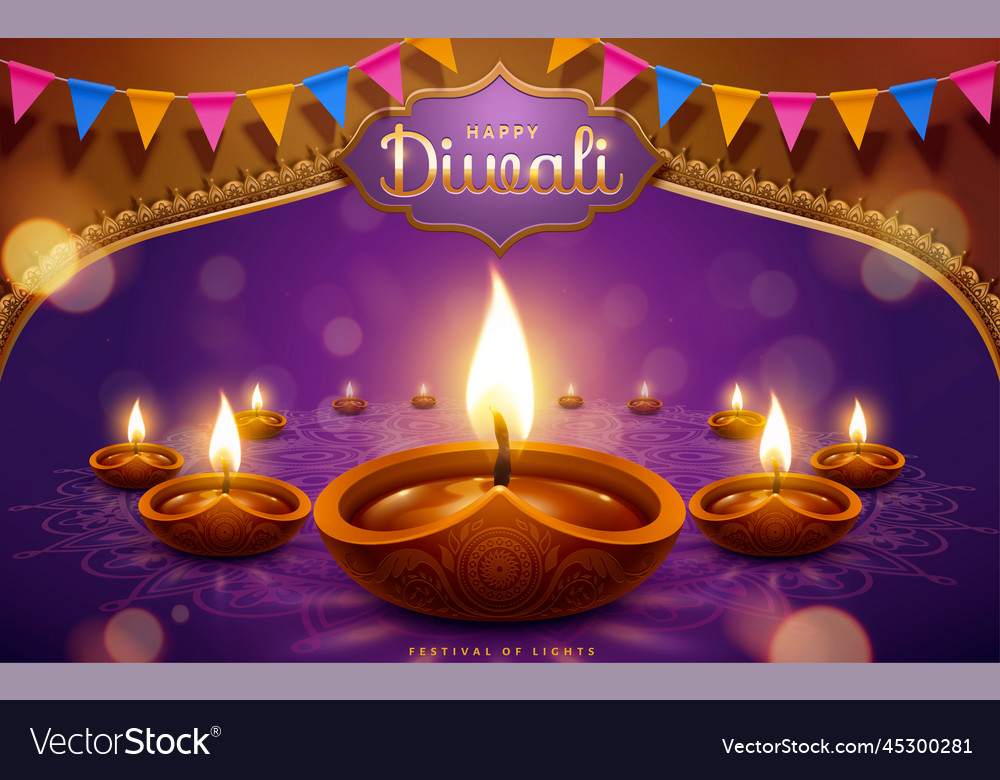 Happy diwali festival Royalty Free Vector Image