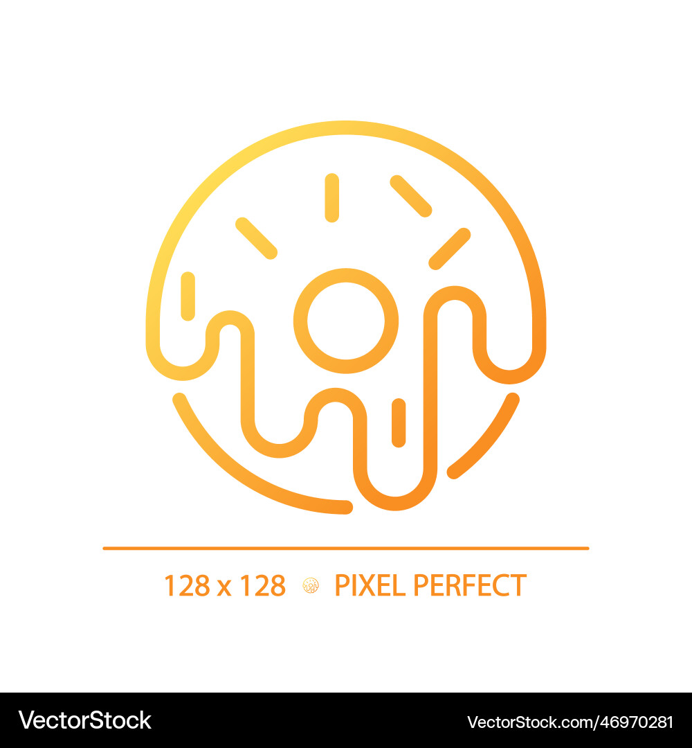 Pastry pixel perfect gradient linear icon Vector Image