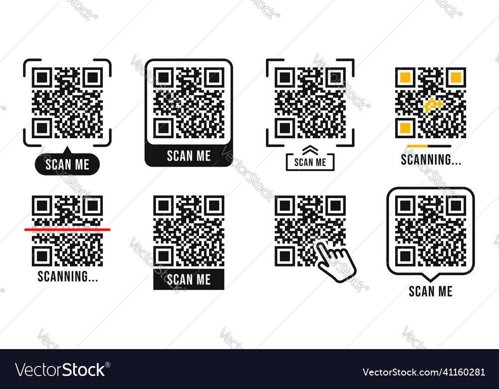 Qr code quick response code qr code templates Vector Image