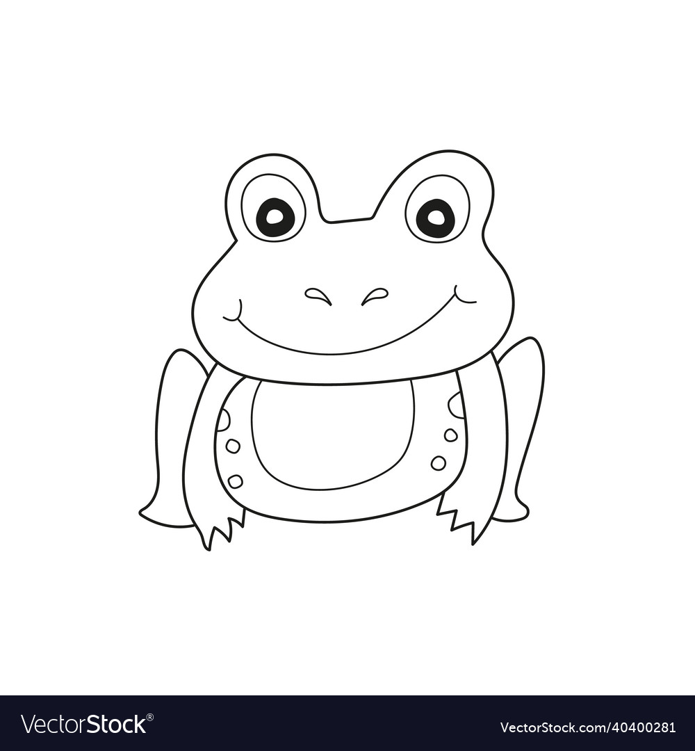 Simple coloring page cute Royalty Free Vector Image