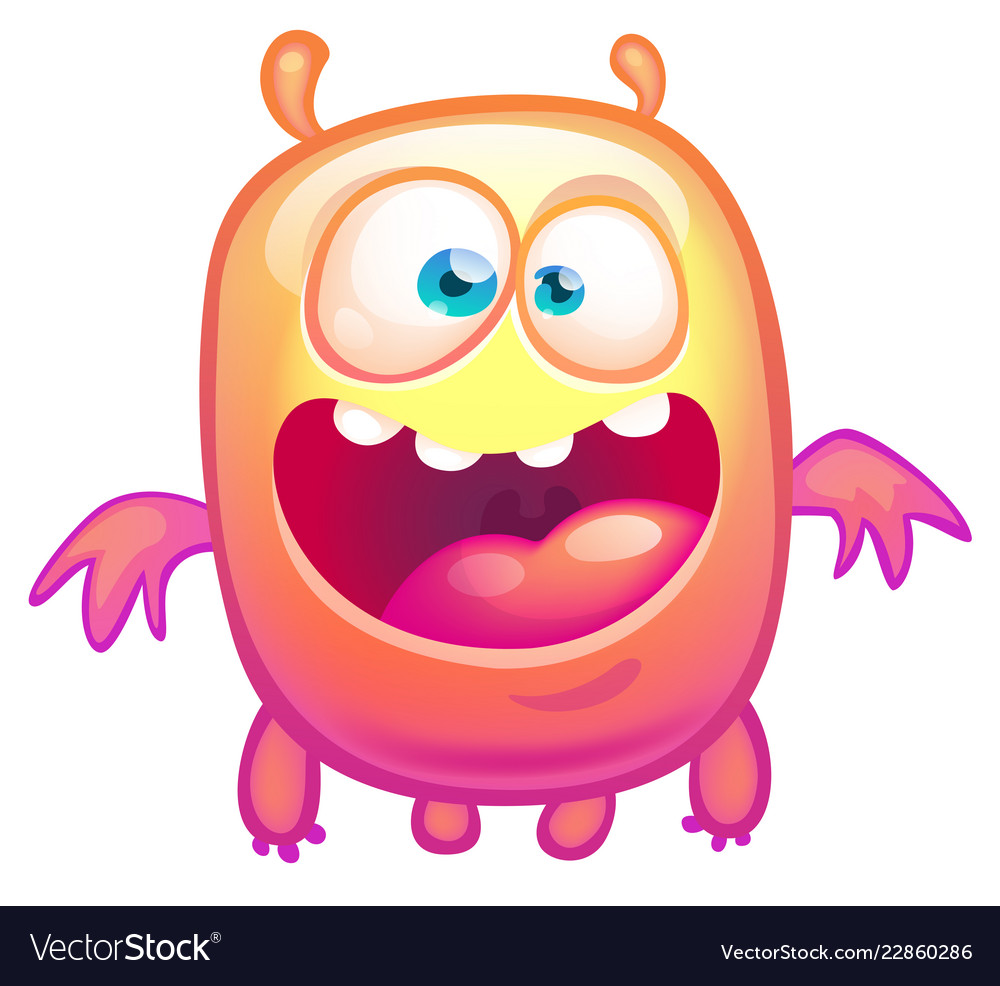 Cartoon flying monster Royalty Free Vector Image