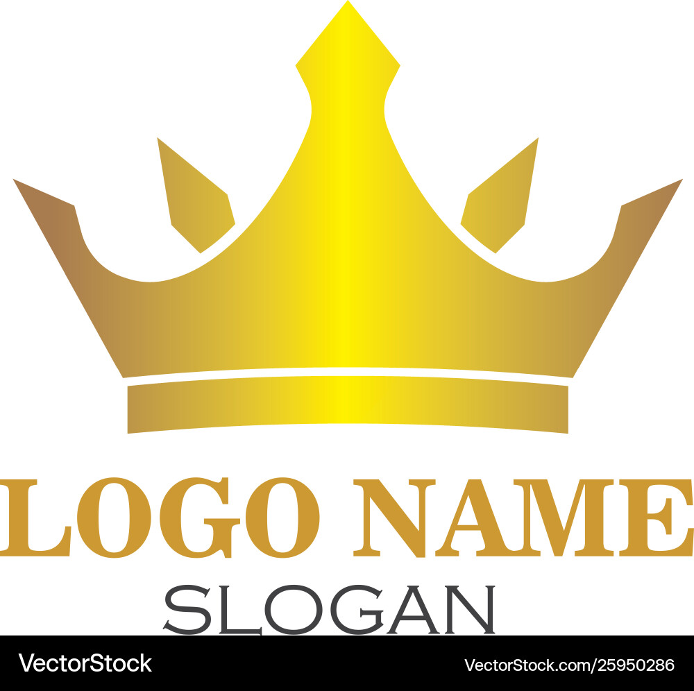 Crown logo icon Royalty Free Vector Image - VectorStock