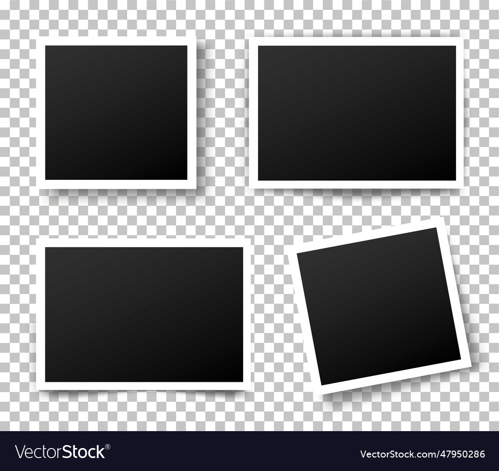 Set of photo frame retro template Royalty Free Vector Image